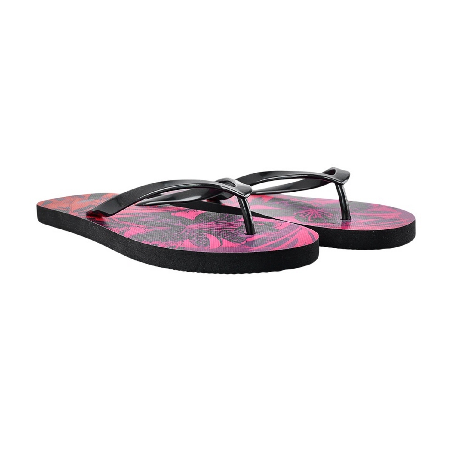 4F Dames teenslippers met bloemen