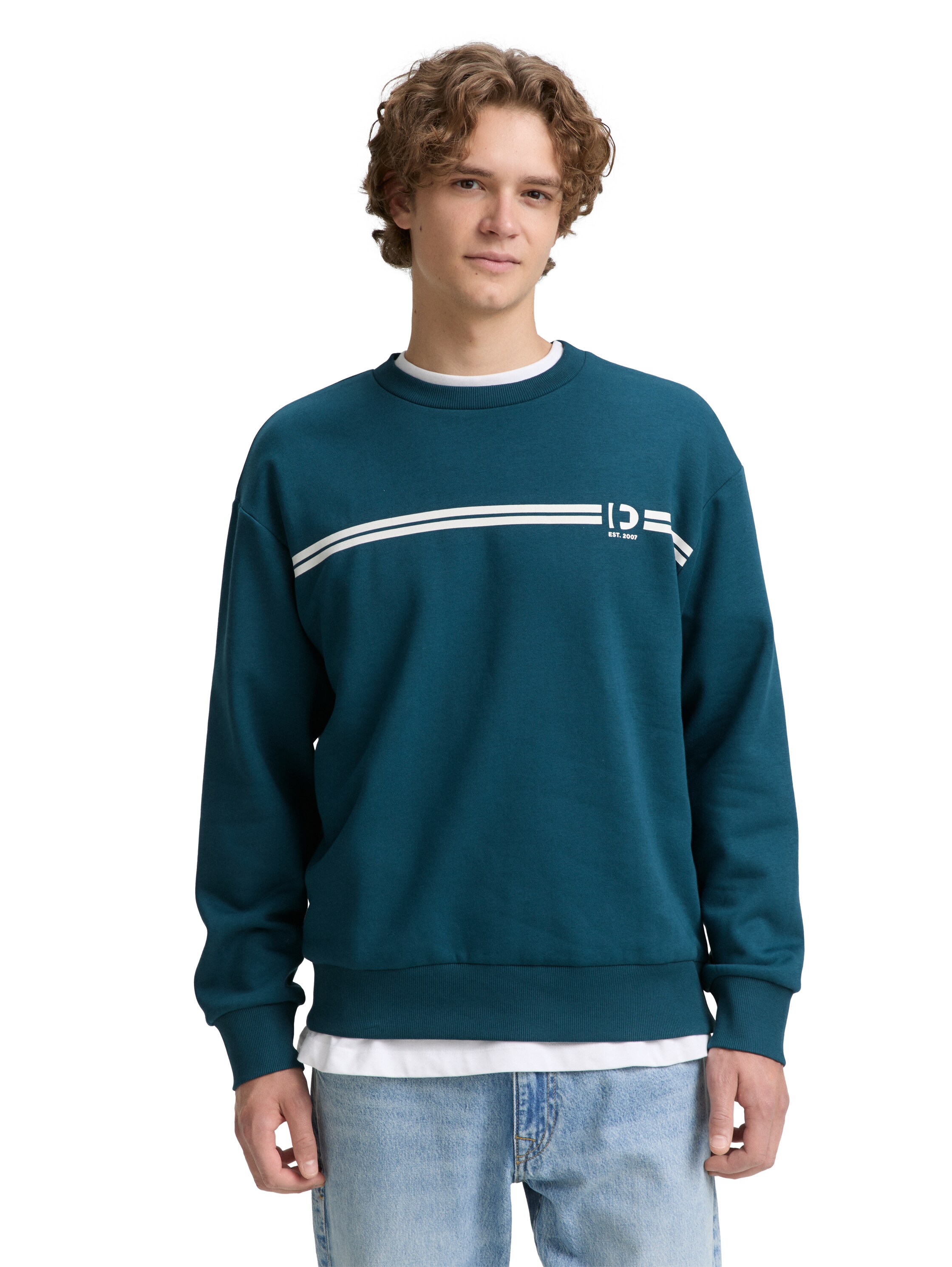 Tom Tailor Printed crewneck sweater