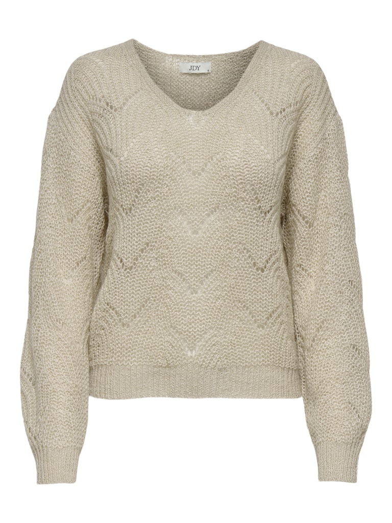 Jacqueline de Yong Jdybadut ls v-neck struc glitt pull knt dessin