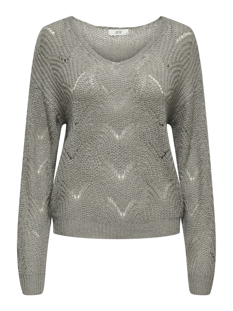 Jacqueline de Yong Jdybadut ls v-neck struc glitt pull knt melee