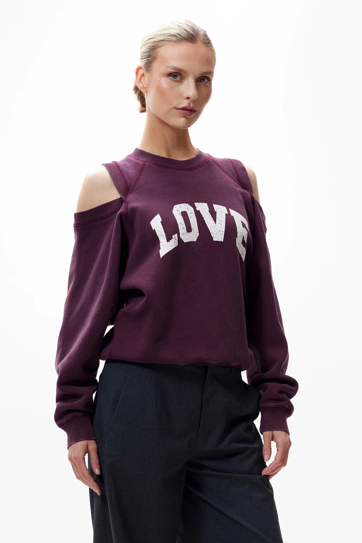 Catwalk Junkie 2503020608 graphic sweater with cut out
