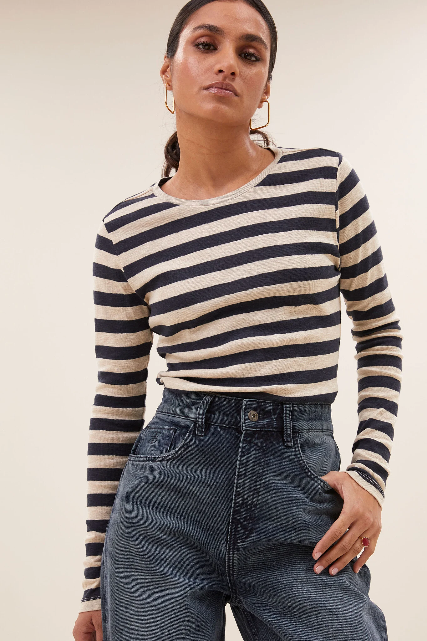 By-Bar Amsterdam 25511019 basic ls big stripe top