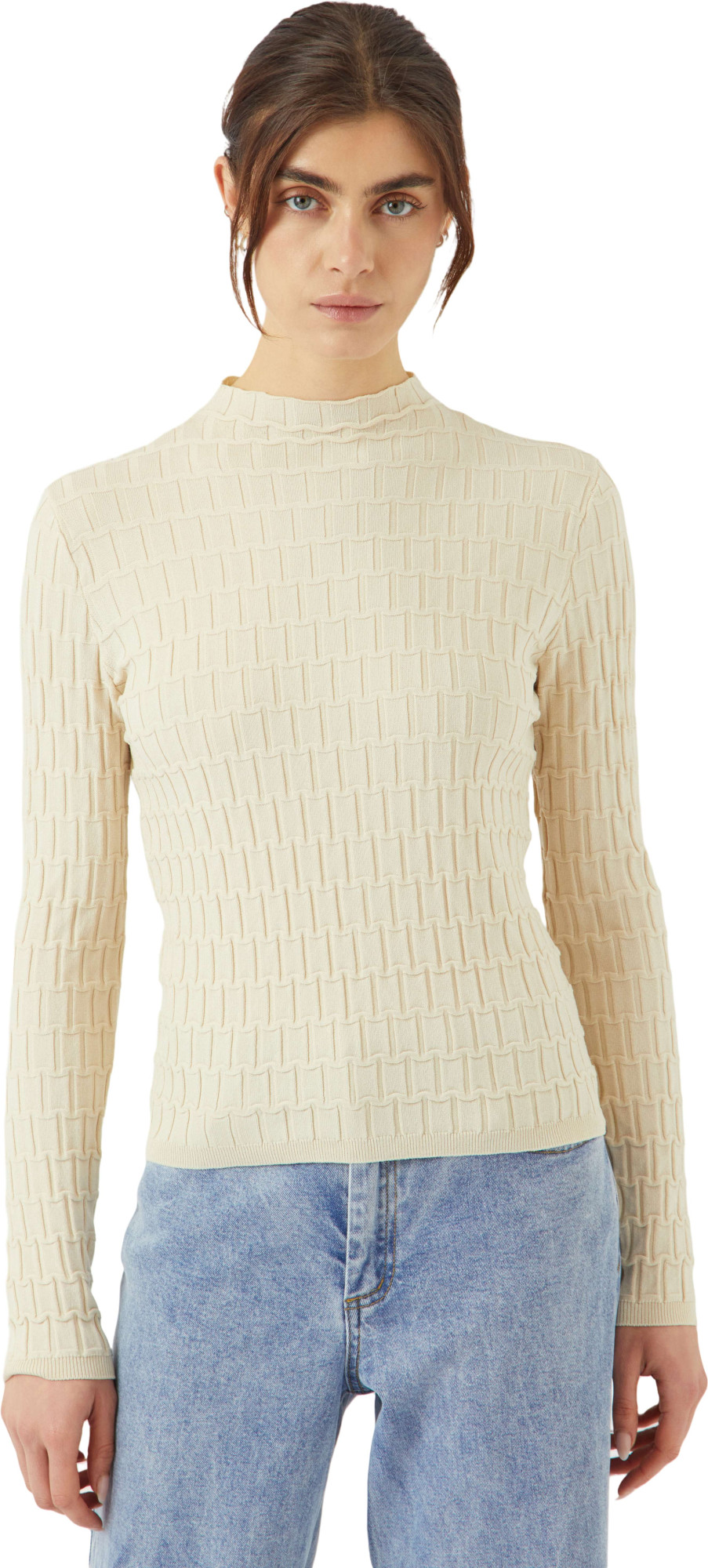 Y.A.S Yastrixo ls knit pullover s. birch