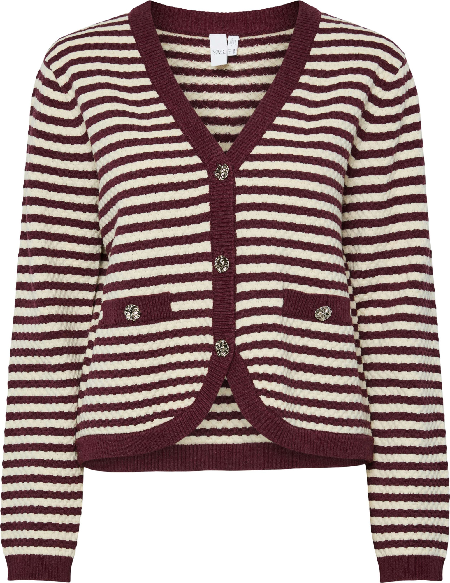 Y.A.S Yasmigo ls knit cardigan port royale/birch