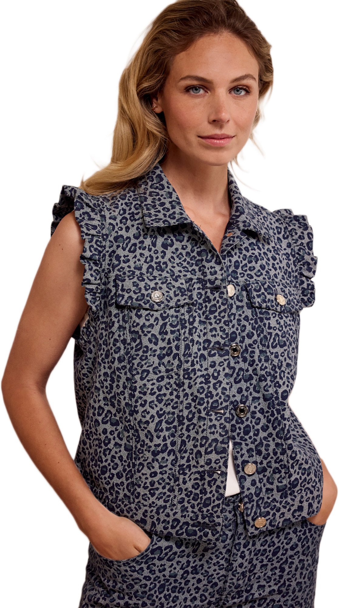 Tramontana Gilet blue denim