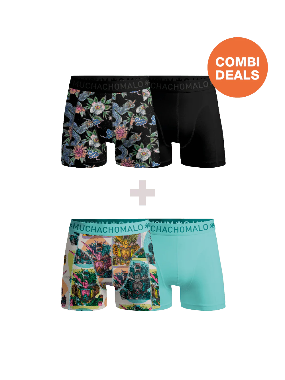Muchachomalo Jongens 2+2-pack boxershorts