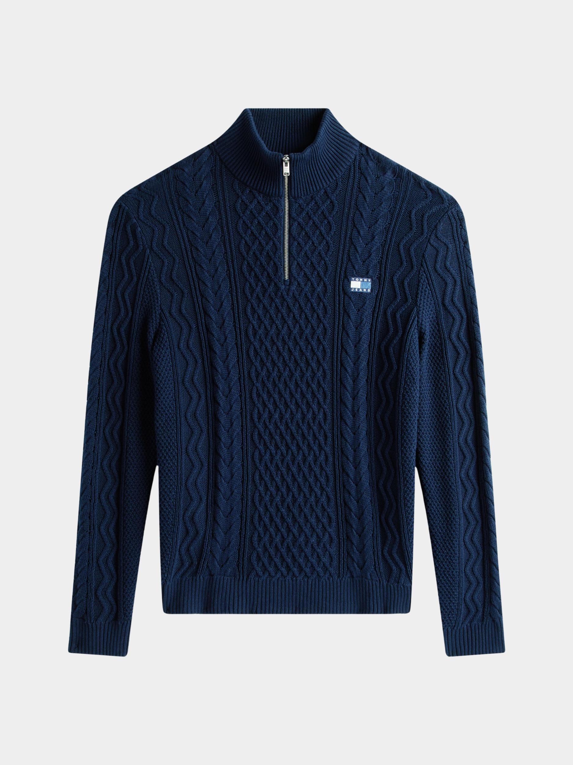 Tommy Hilfiger Half zip tjm slim badge cable qrtr zip dm0dm22103/0gy