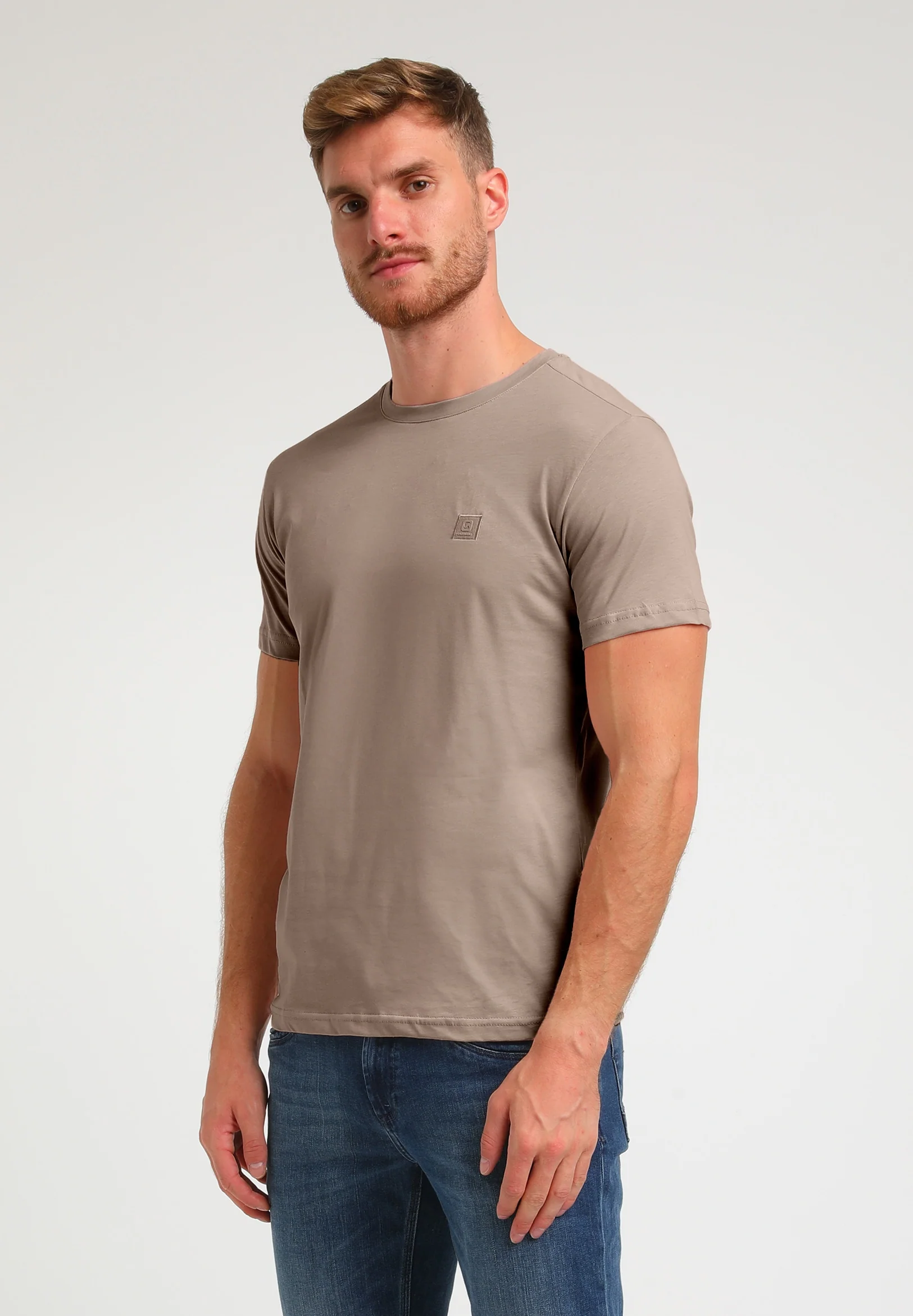 Gabbiano Heren shirt 152713 4445 taupe