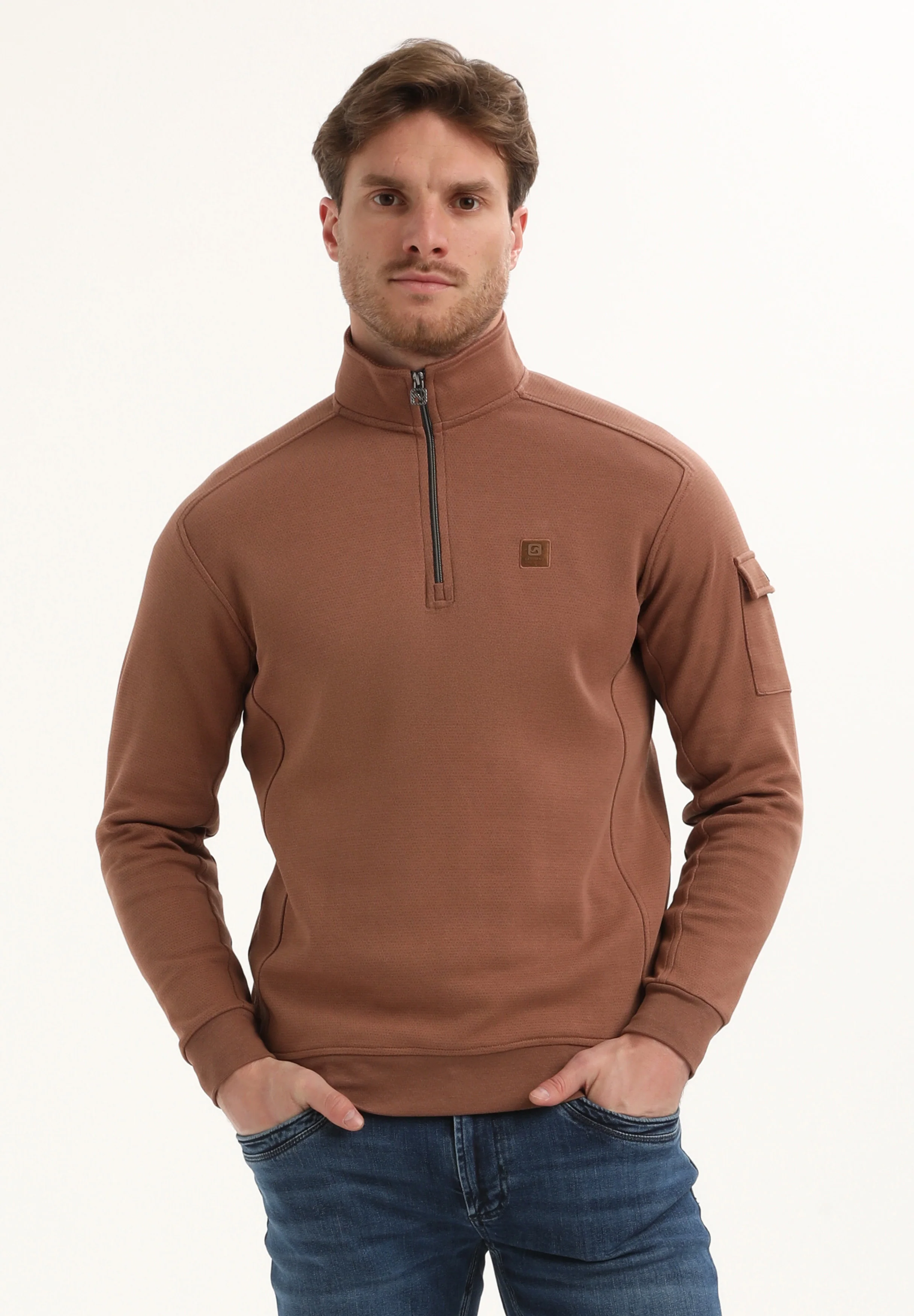 Gabbiano Heren sweater 775776 5701 clay