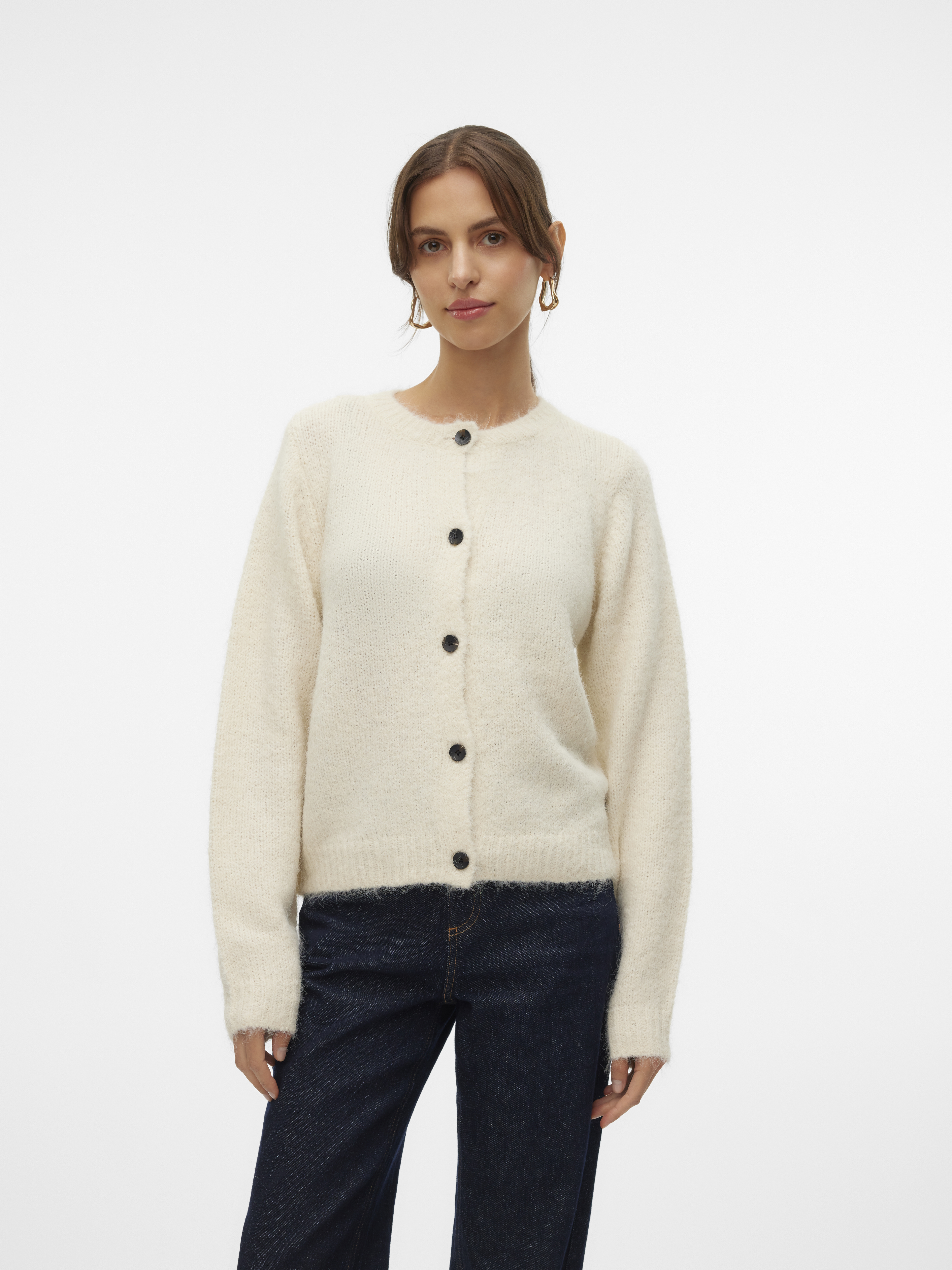 Vero Moda Vest VMNOVAH LS O-NECK BUTTON CARDI GA NOOS