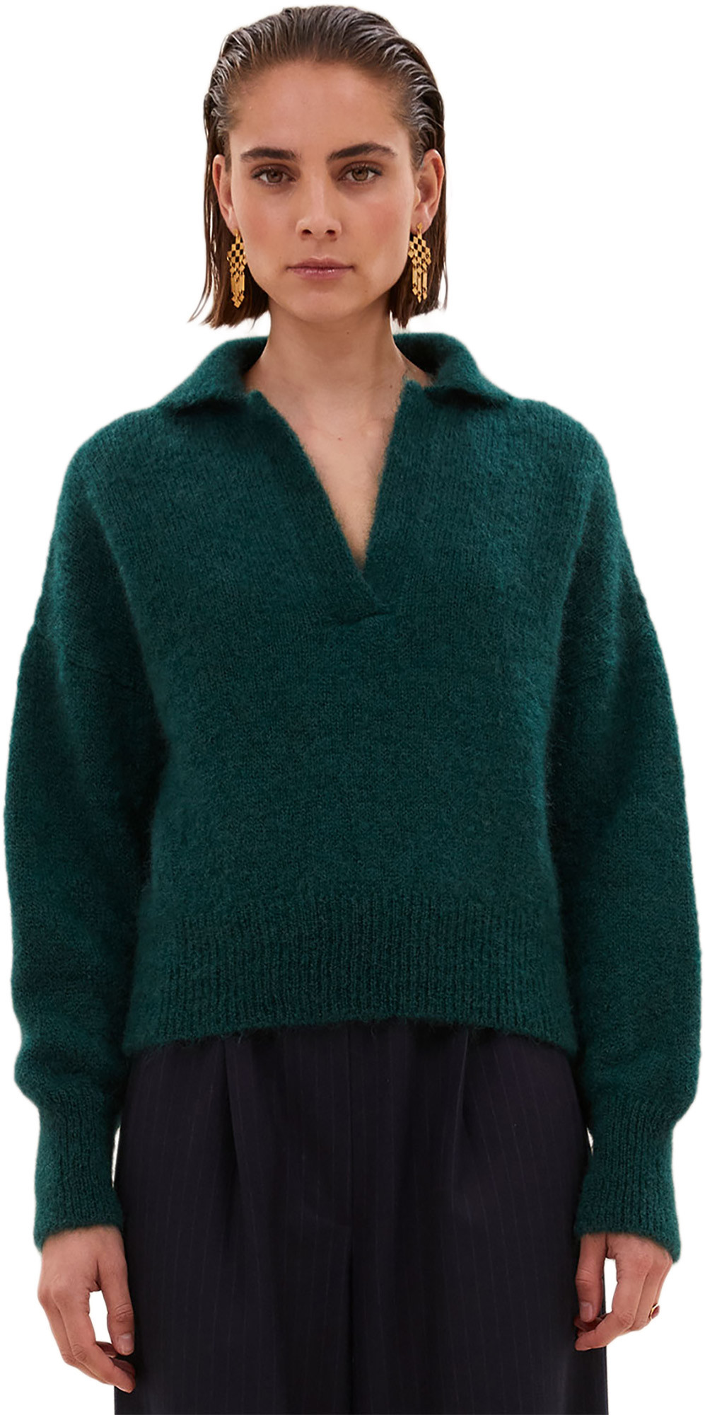 By-Bar Amsterdam Polo pullover dark green