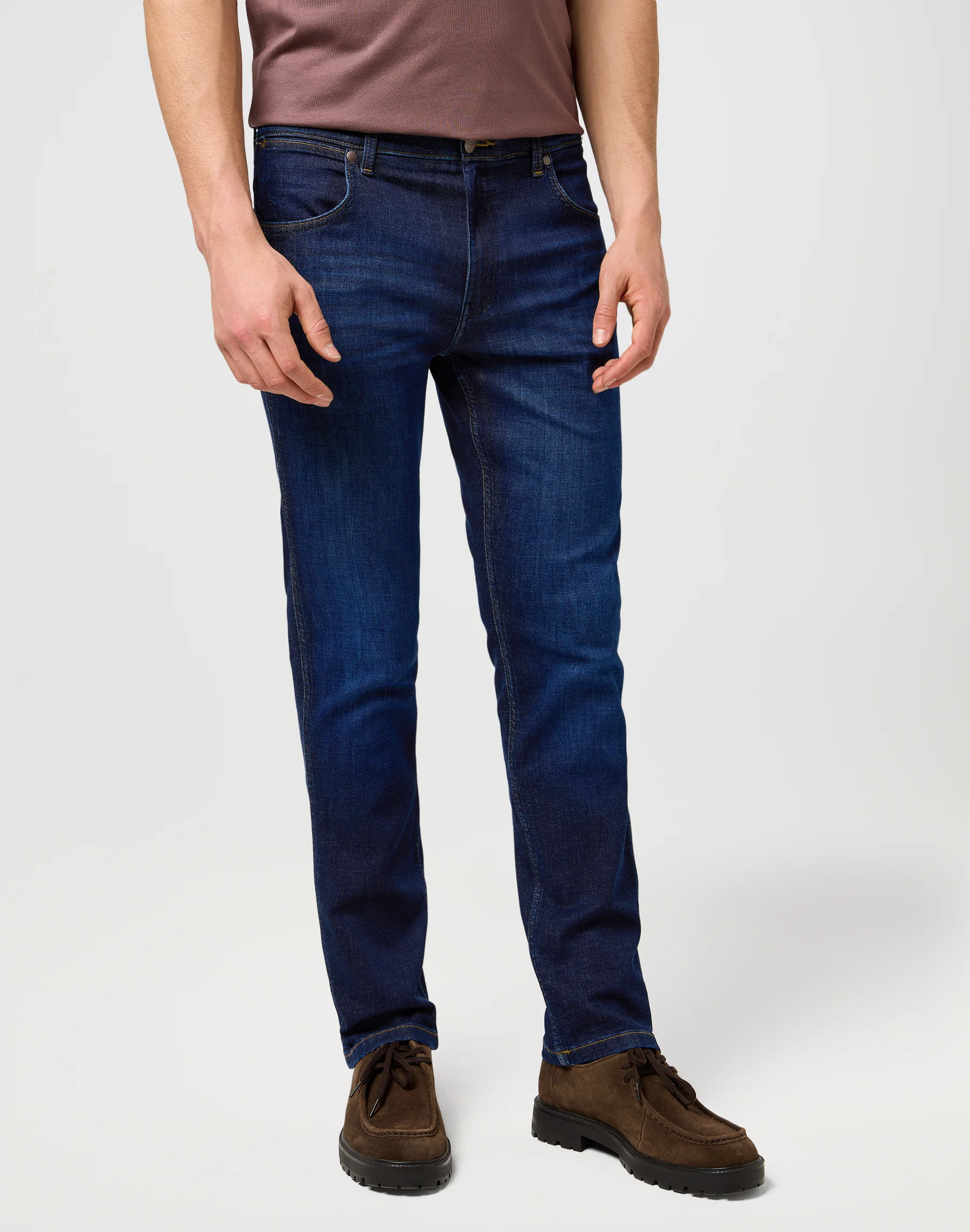 Wrangler Greensboro heren regular straight-fit jeans rustic navy
