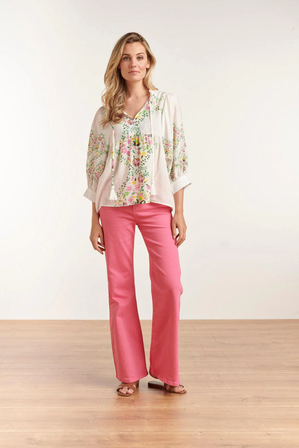 Smashed Lemon 23128 vrouwen longsleeve abstract print los vallende top |