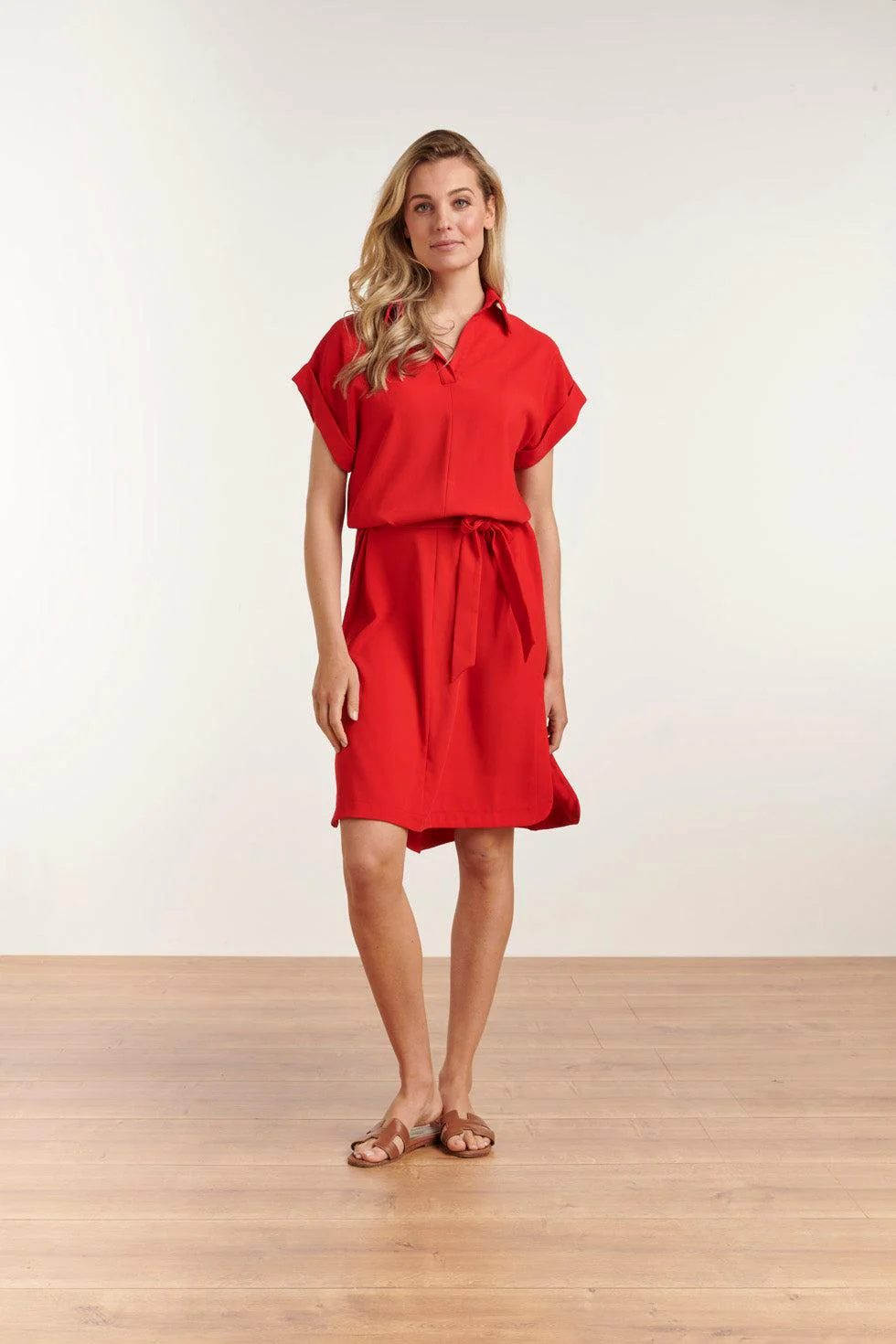 Smashed Lemon 23050-450 vrouwen met korte mouwen zomerzonjurk met bandjes |