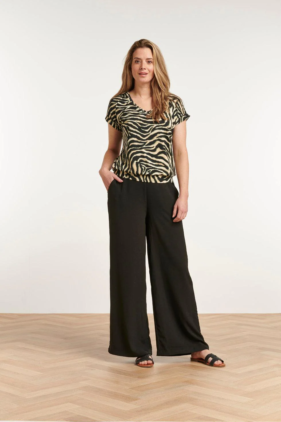 Smashed Lemon 23049-999 broek met hoge taille e |