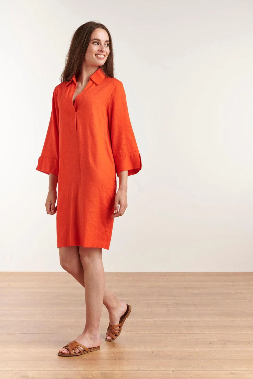 Smashed Lemon 23080-250 stijlvolle kraagjurk voor vrouwen |