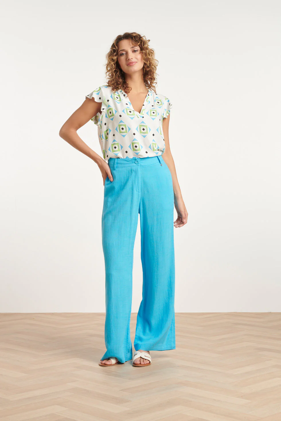 Smashed Lemon 24085 lange broekhemels met ritsriemlussen |