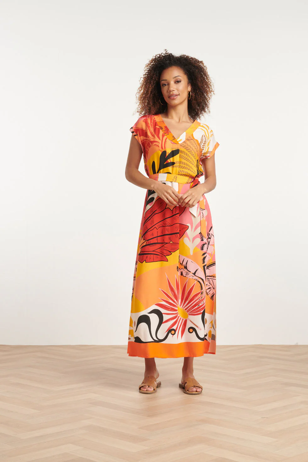 Smashed Lemon 24048 klassieke zomer maxi jurk |