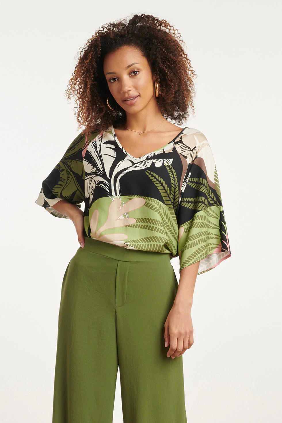 Smashed Lemon 24046 diep v-hals zomerse top |