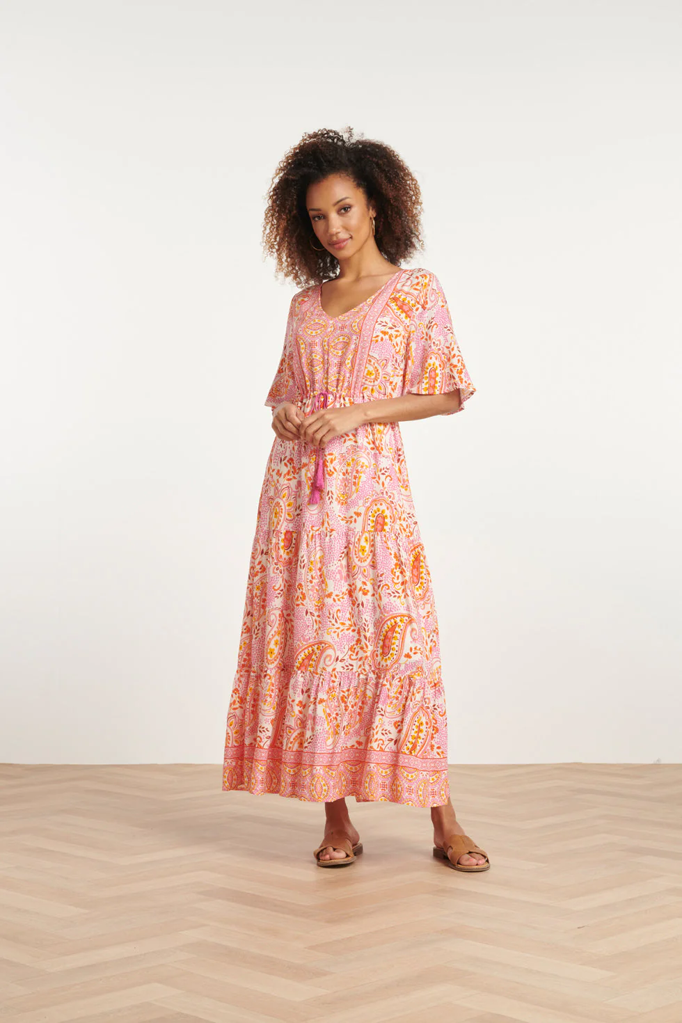 Smashed Lemon 24014 maxi zomerjurk met paisley print |