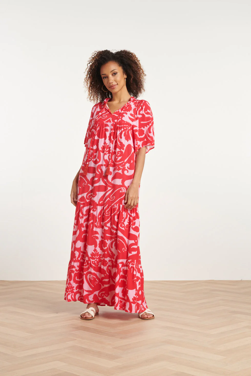 Smashed Lemon 24005 bloemen barok maxi jurk |