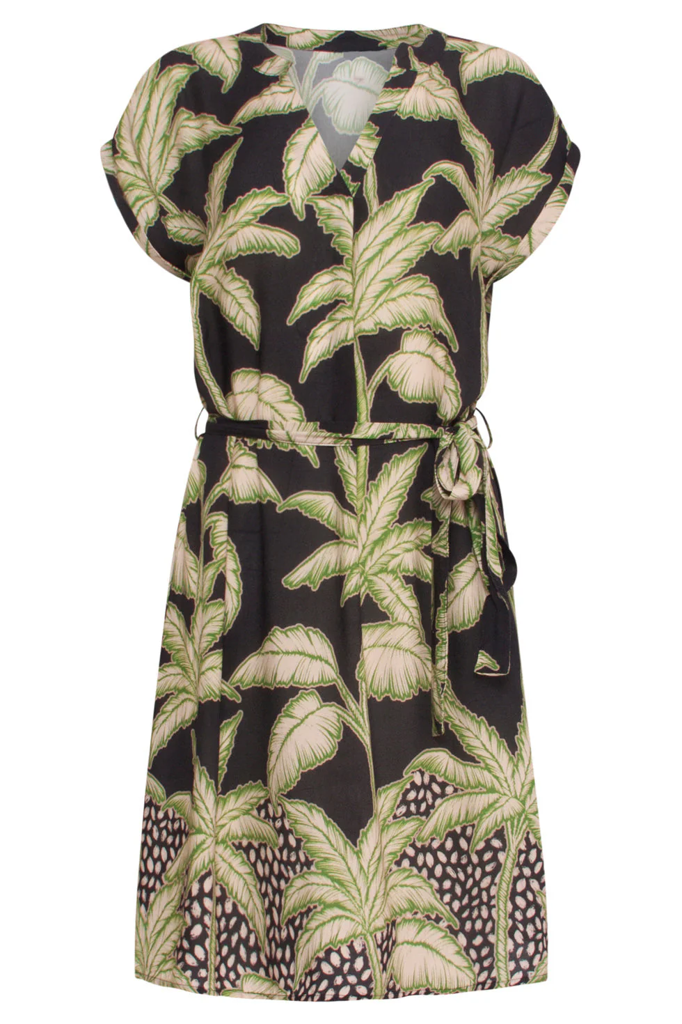 Smashed Lemon 24167 donkere tropische jurk |