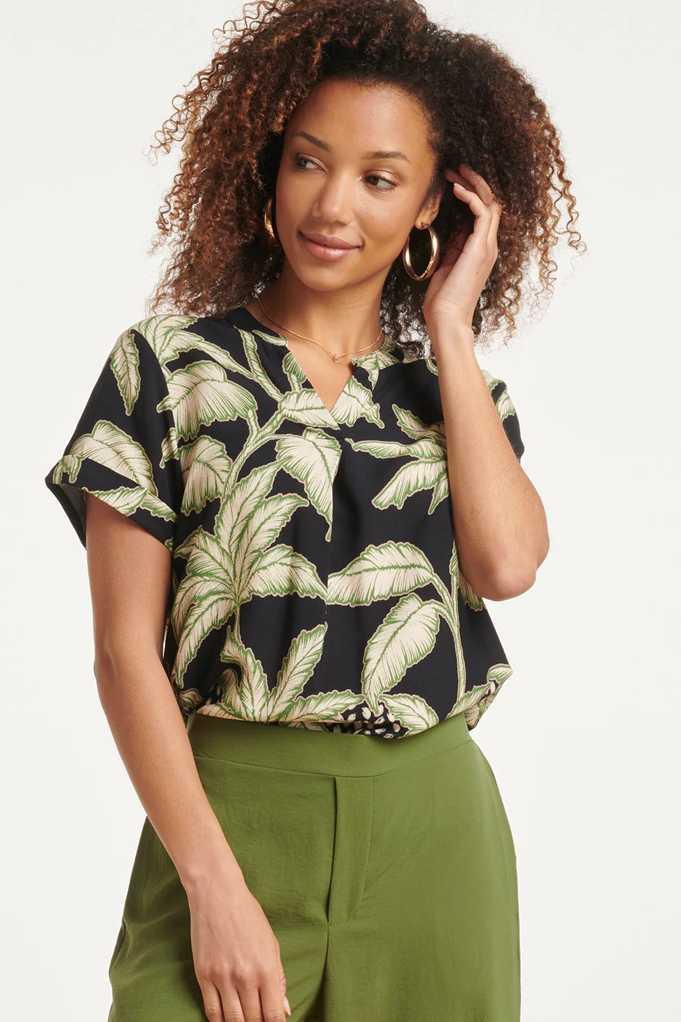 Smashed Lemon 24168 donkere tropische top |