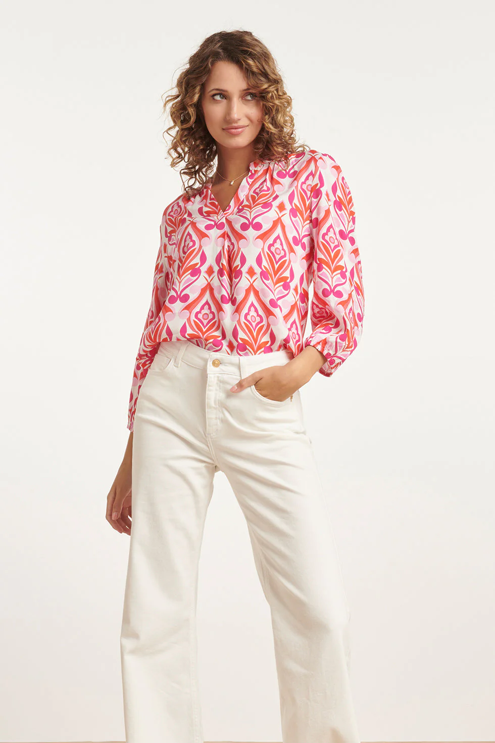 Smashed Lemon 24160 top met ornamentprintverschillende tinten |