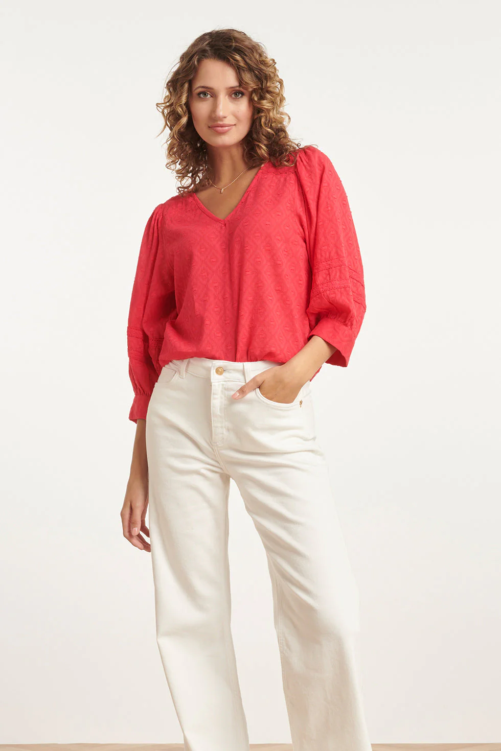 Smashed Lemon 24131 katoenen dobby top |