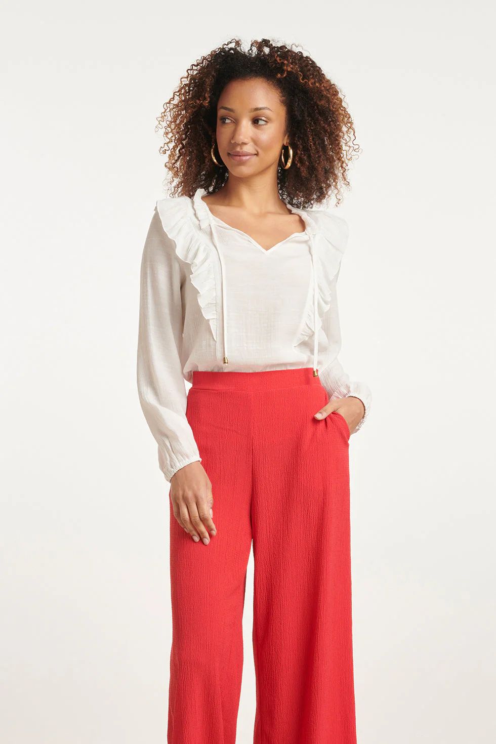 Smashed Lemon 24100 te feminine top met ruche |