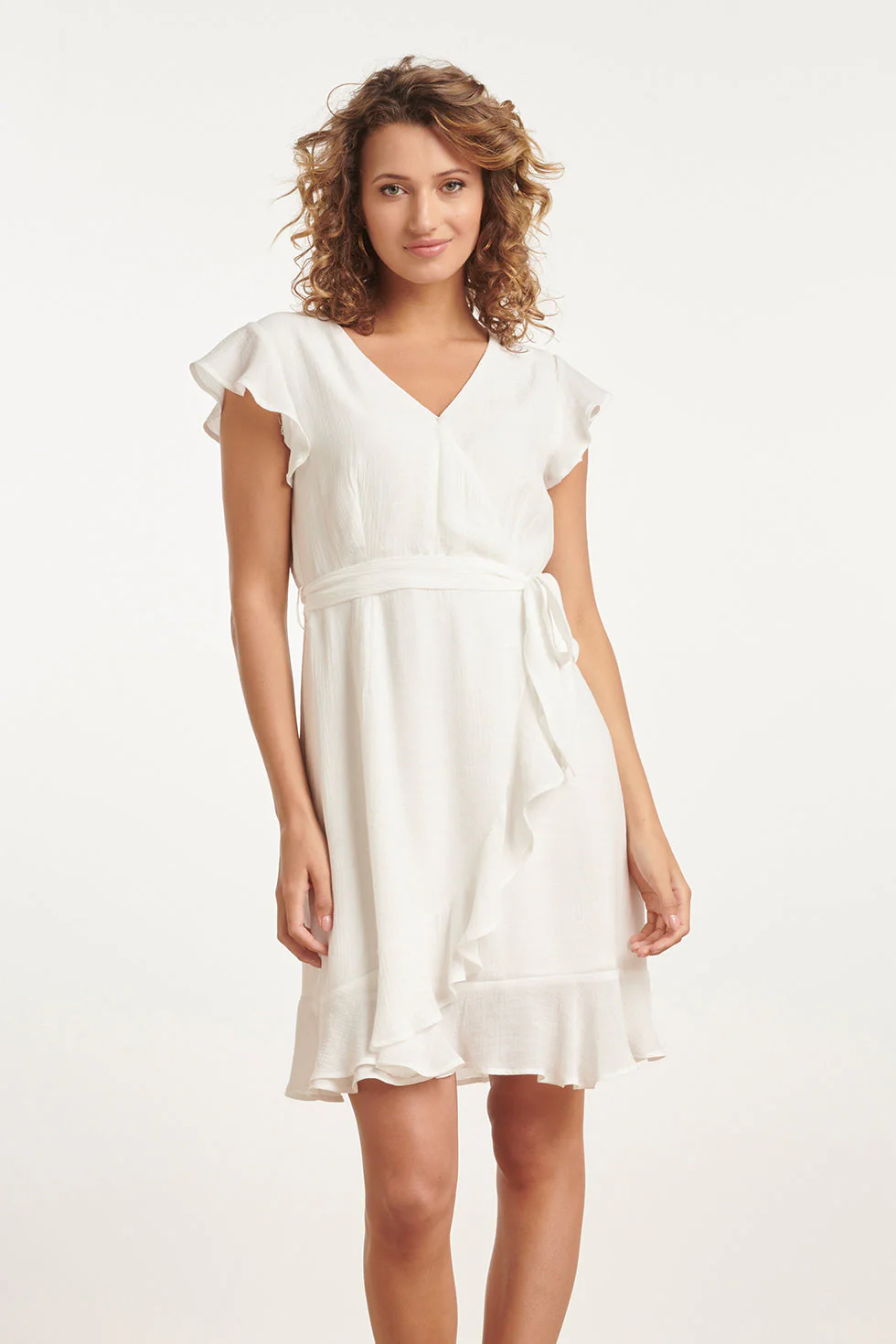 Smashed Lemon 24099 fitted wrap jurk |
