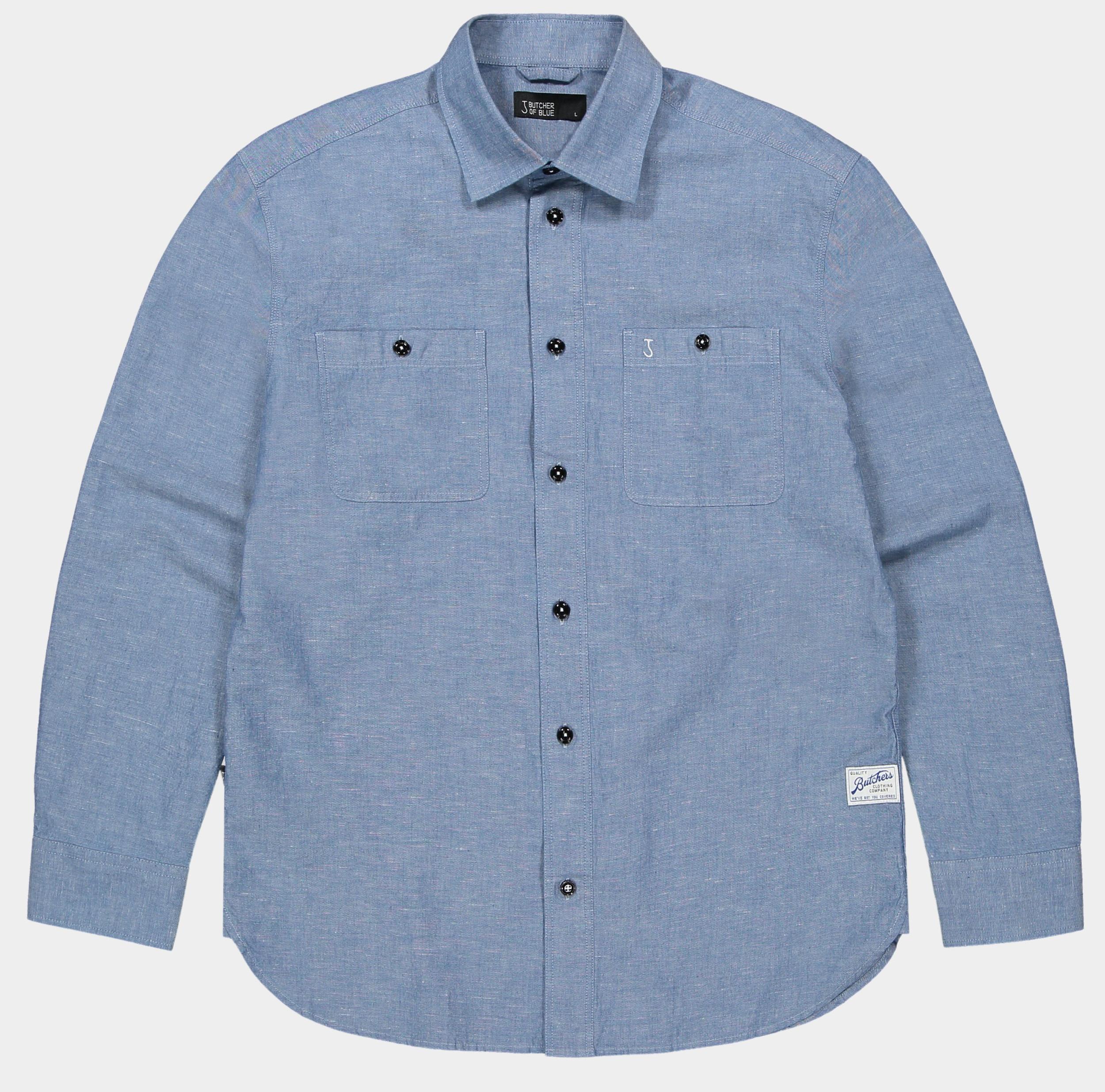 Butcher of Blue Overshirt aidan worker chambray shirt m2524005/817