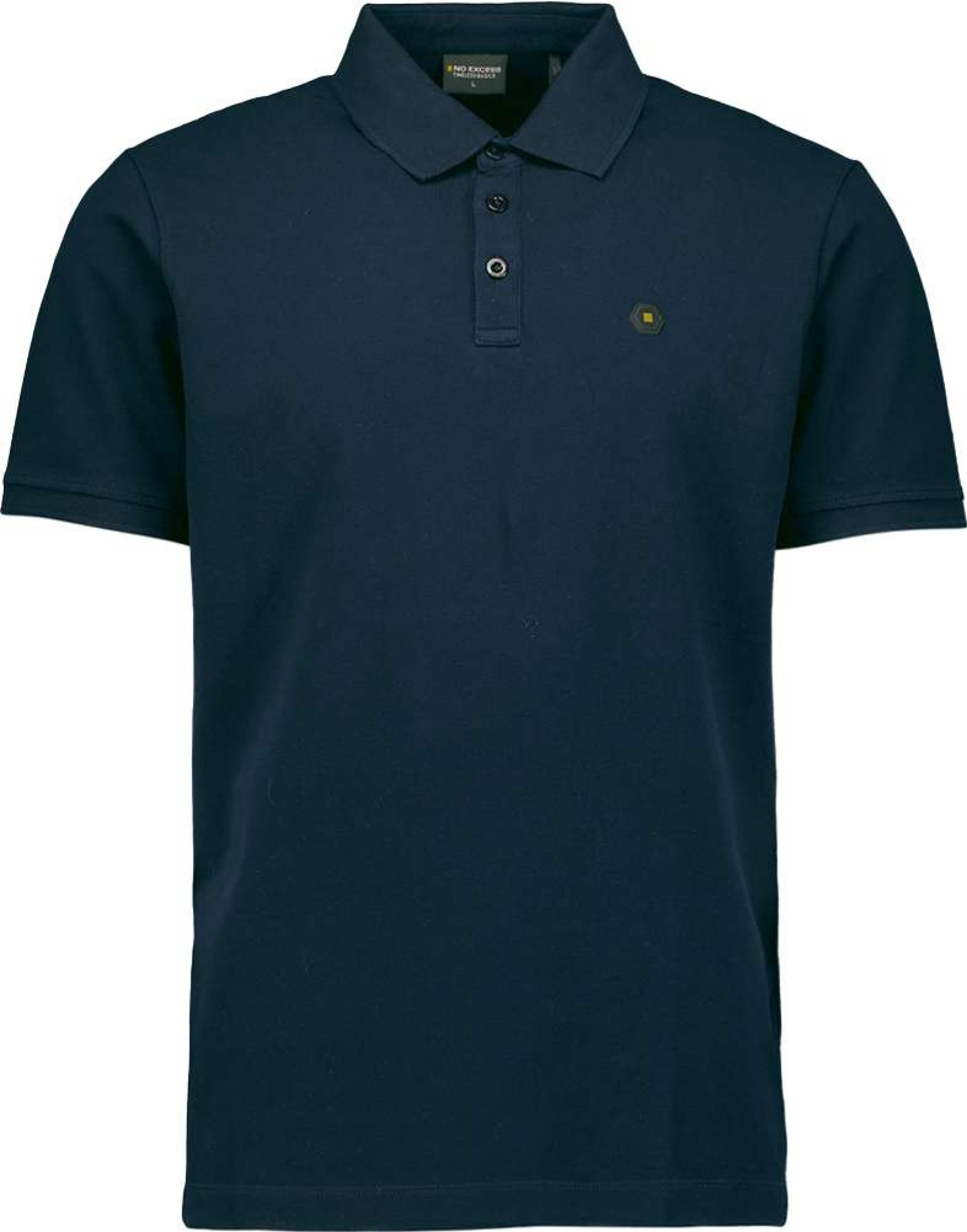 No Excess Polo pique garment dyed night