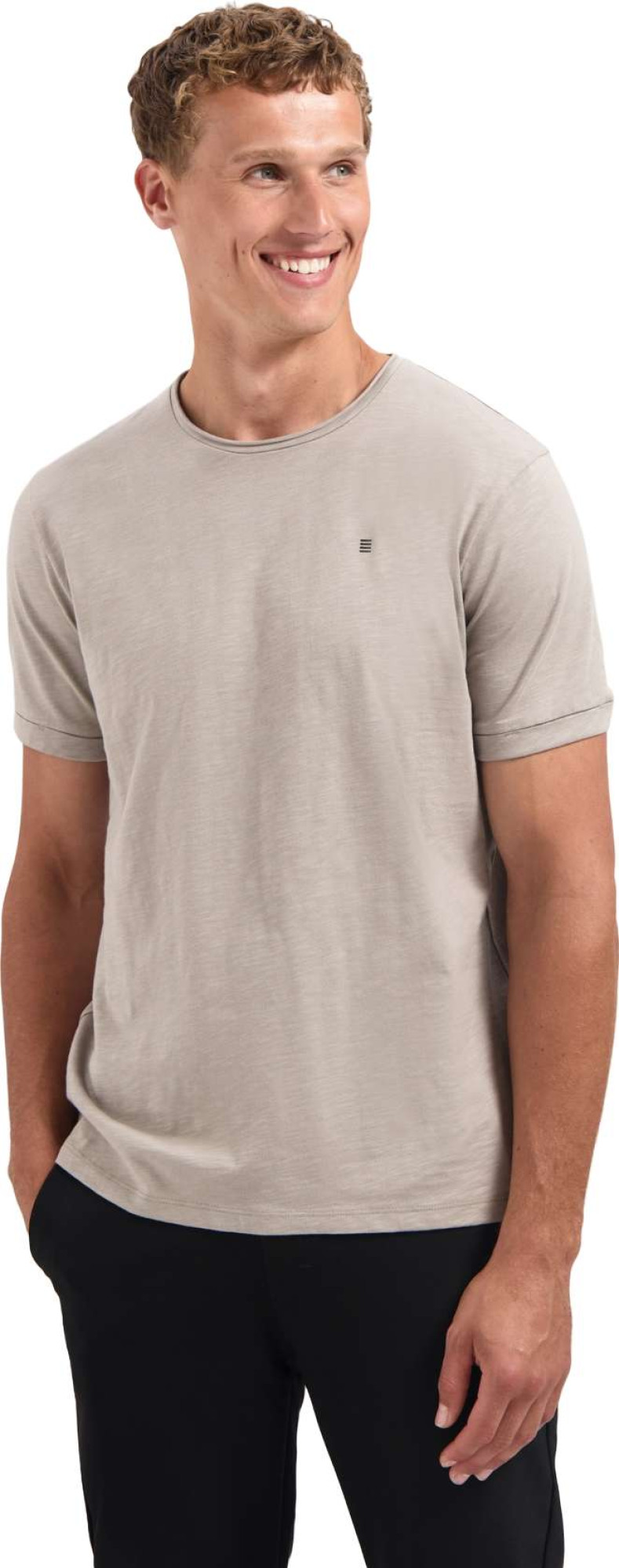 No Excess T-shirt crewneck slub clay