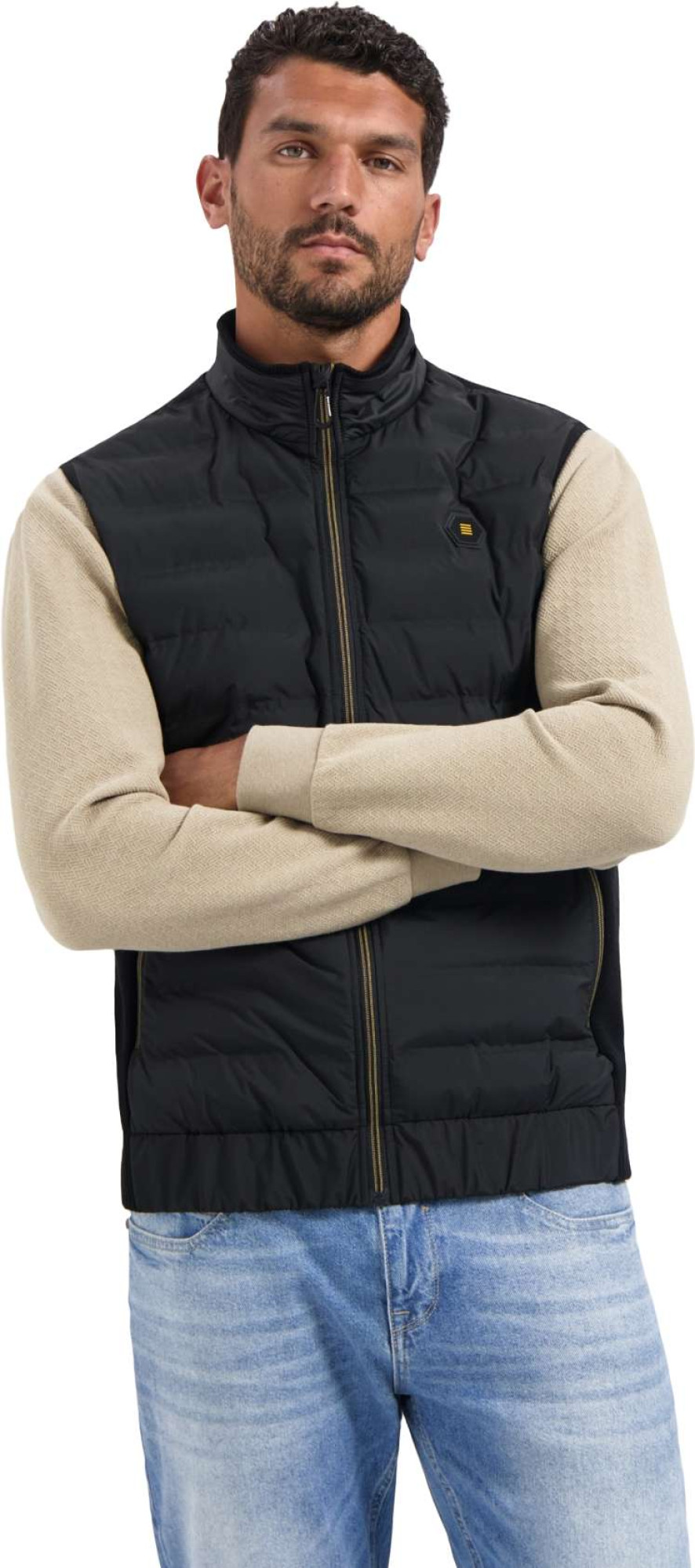 No Excess Bodywarmer padded sealed mix with k black
