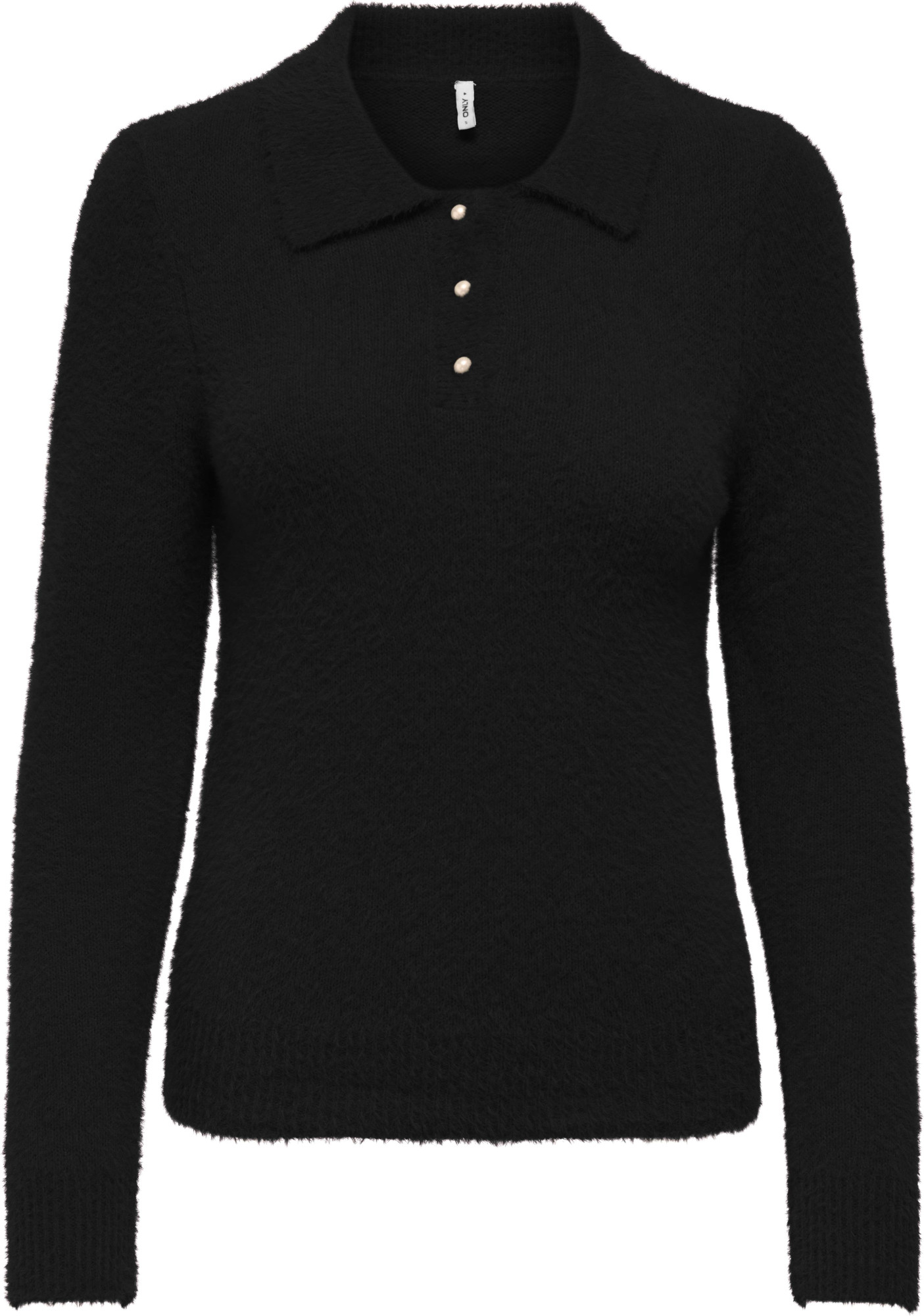 Only Onlpetra ls polo bling cc knt black/pearl button