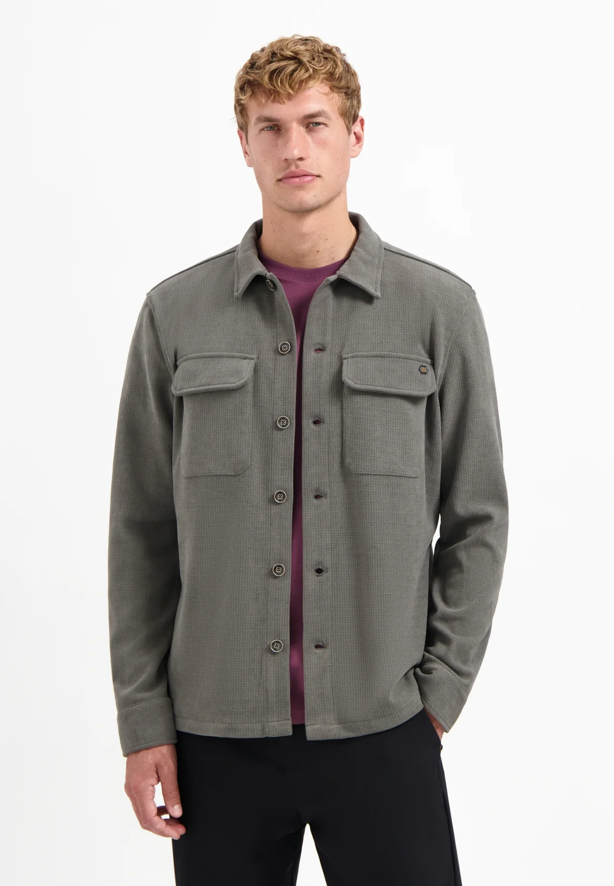 No Excess Heren overshirt 29510806sn 118 dark clay