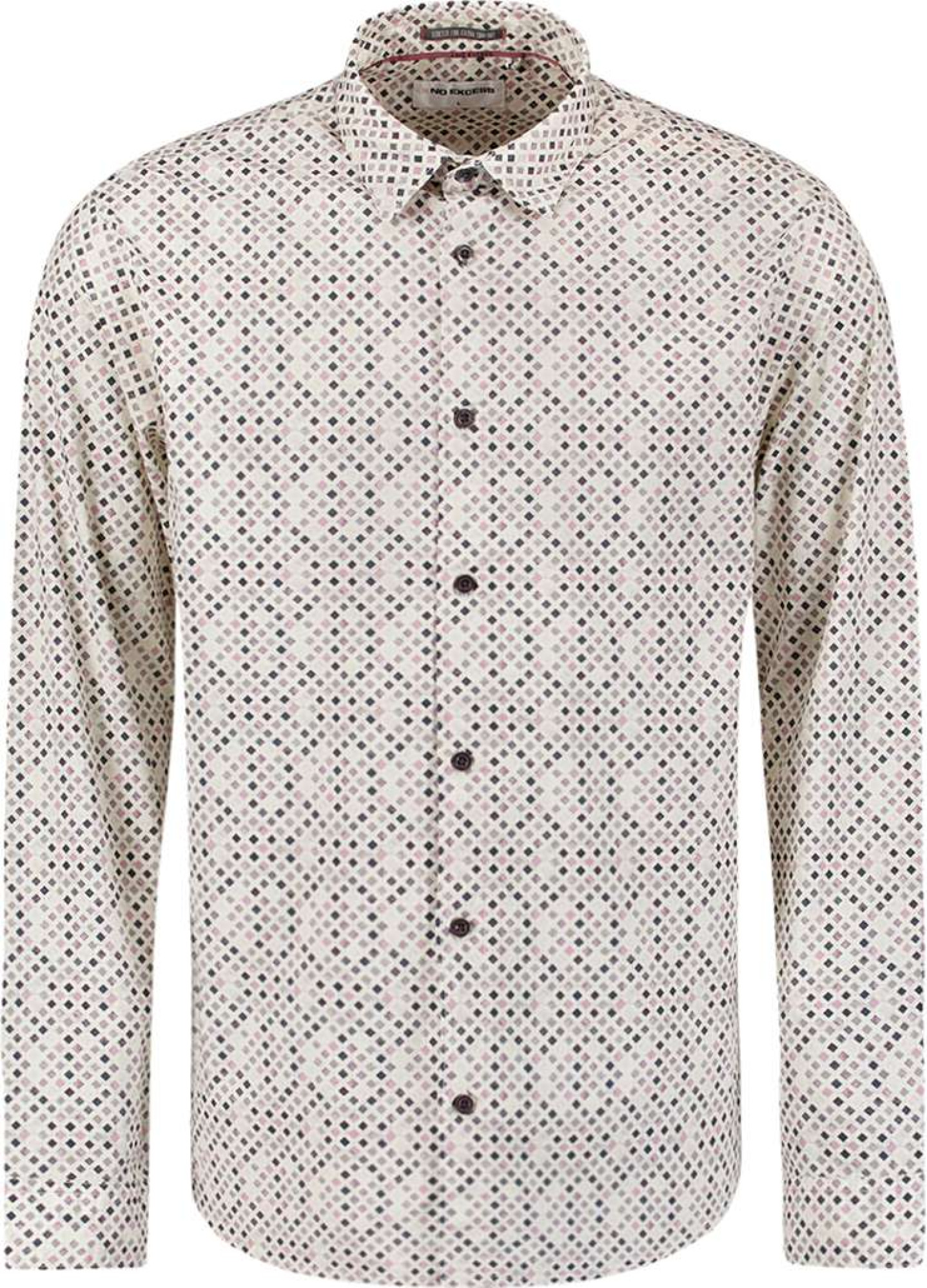 No Excess Shirt stretch allover printed mauve