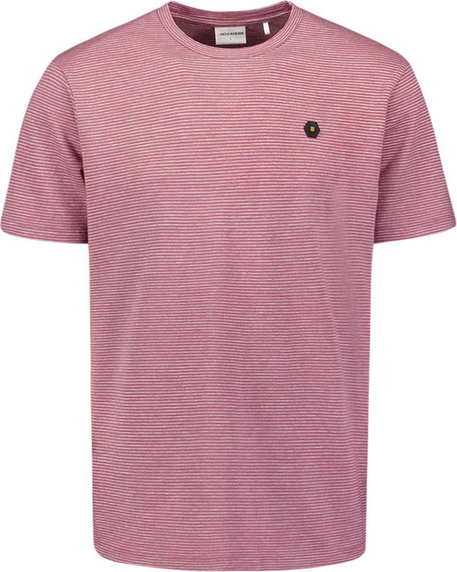 No Excess T-shirt crewneck melange jacquard s dark wine