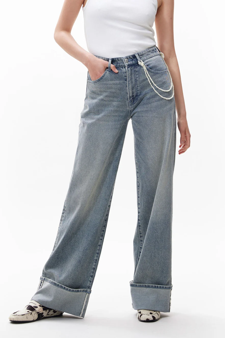 Catwalk Junkie 2503023211 loose fit jeans with fold