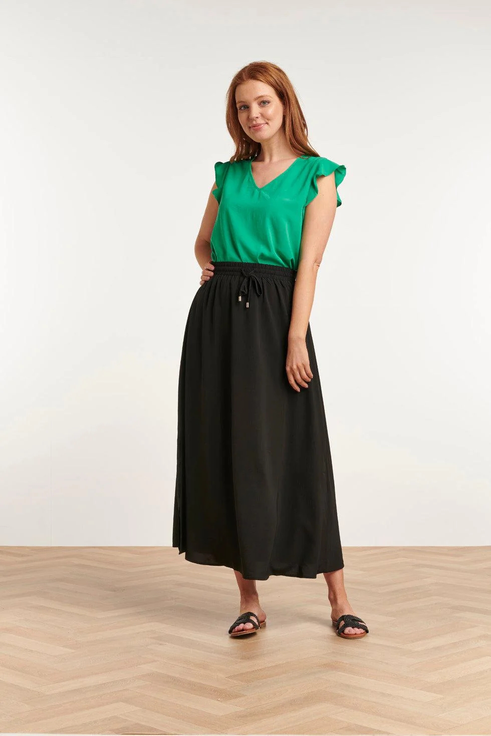 Smashed Lemon 23048-999 midi damesrok met zijsplit |
