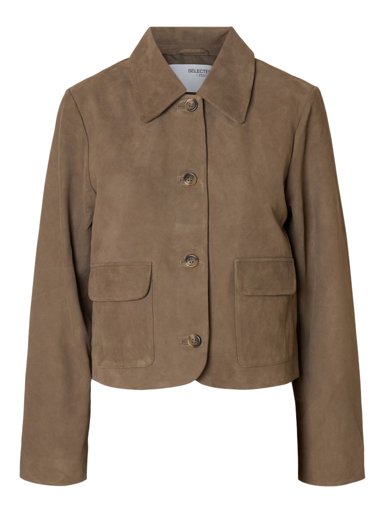 Selected Femme slfkaya suede jacket noos 16098274 fungi