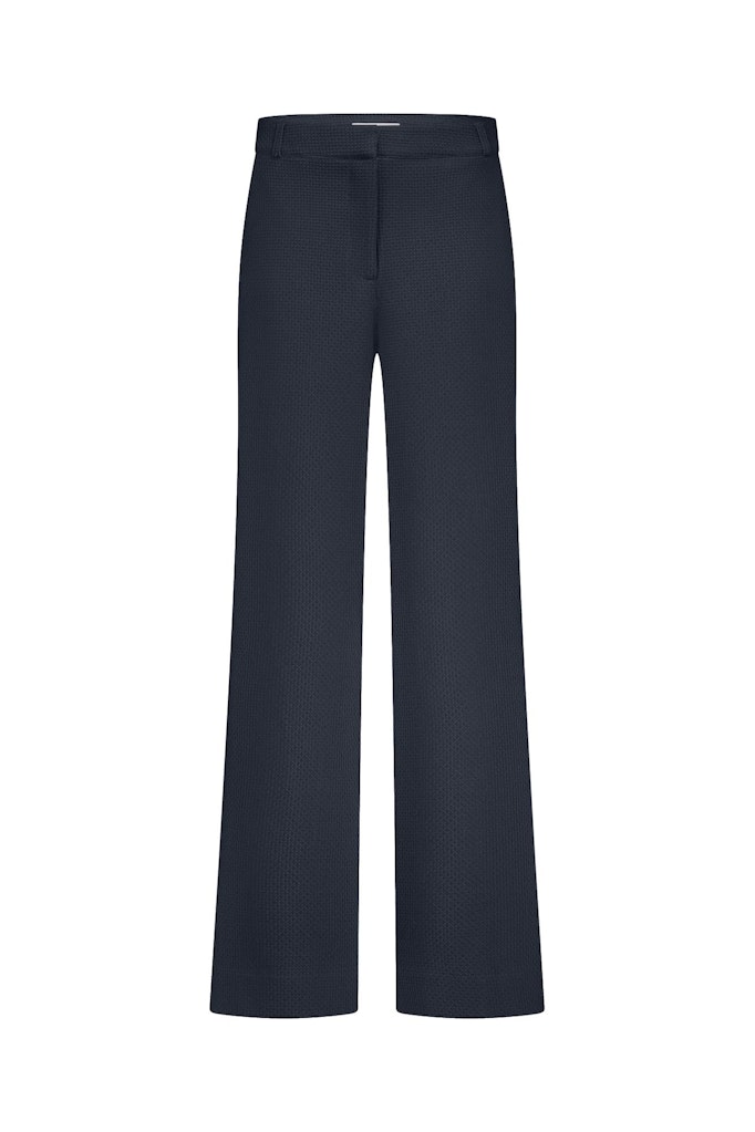 Studio Anneloes lexie waffle trousers 13074 6900 dark blue