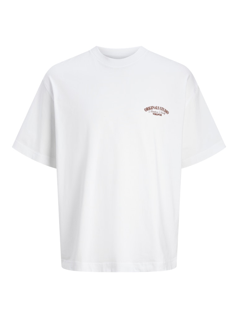 Jack & Jones jorroxbury type tee ss crew neck 12265826 bright white