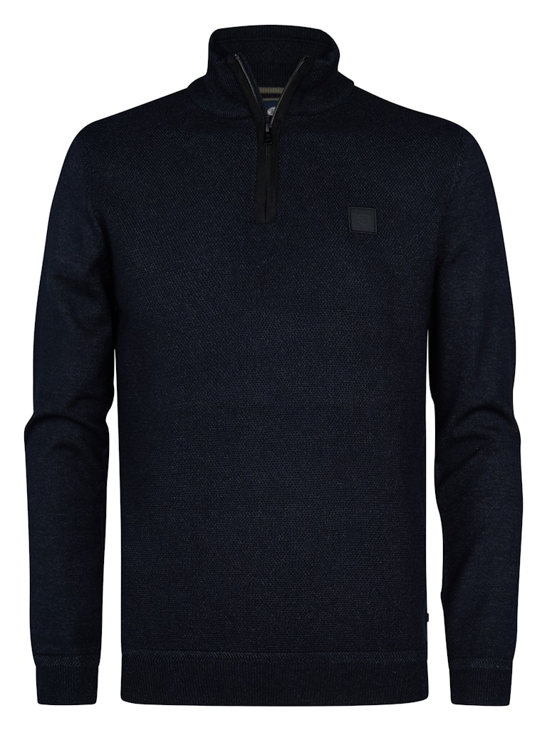Petrol Industries men knitwear collar m-3050-kwc214 9111 deep black