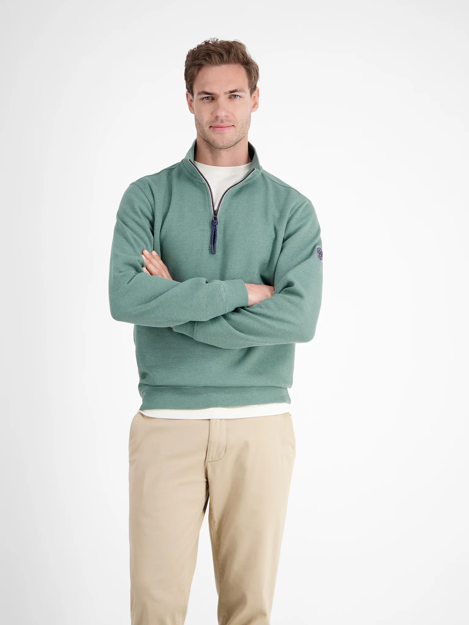 Lerros Heren trui 25844021 429 fjord blue