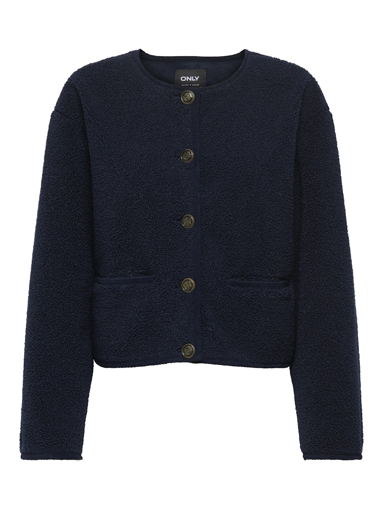 Only Onlcoco short teddy jacket cc otw navy