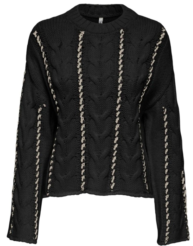 Only Onltessa ls cabel stitch o-neck cc knt dessin