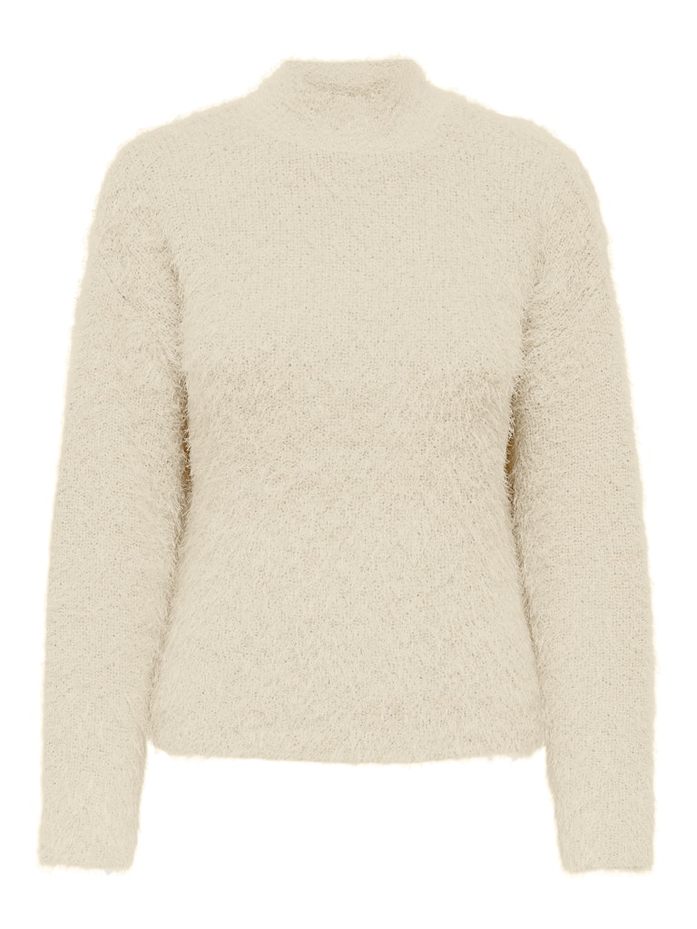 Only Onllulu ls rib highneck cc knt off-white