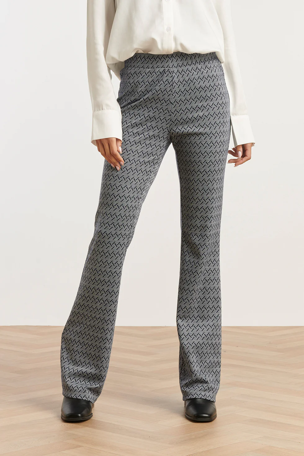 Smashed Lemon Navy en witte geometrische broek |